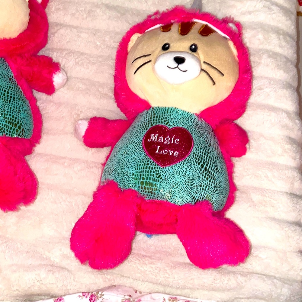 Kaisiyang International LTD Cat Pink Unicorn Costume 16" Plush Rare Plushie